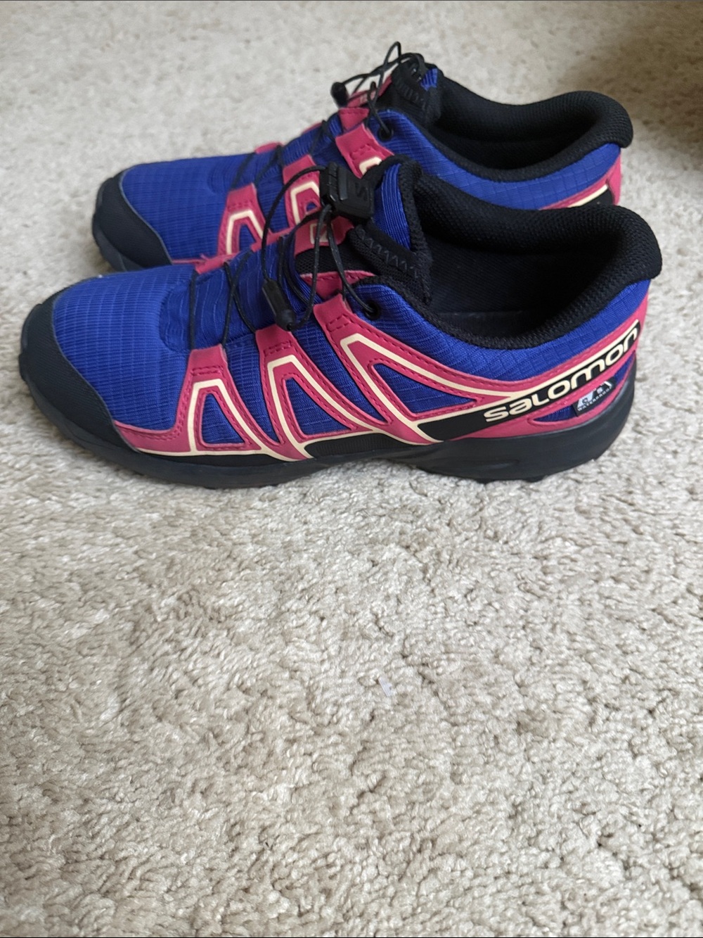 Salomon Royal Blue with Pink Trail Sneakers
